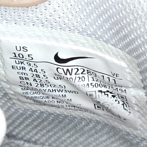 Nike Air Force 1 Mid Shoes Mens Size 10.5 White Leather CW2289-111 Classic Retro - Picture 10 of 10